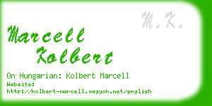 marcell kolbert business card